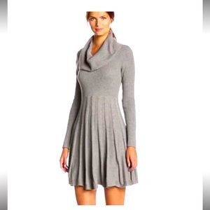 Calvin Klein Gray Long Sleeve Sweater Dress